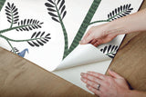 Wallpaper Aviary Branch Peel & Stick Wallpaper // Blue & Green 