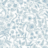 Wallpaper Aviary Peel & Stick Wallpaper // Blue & Cream 