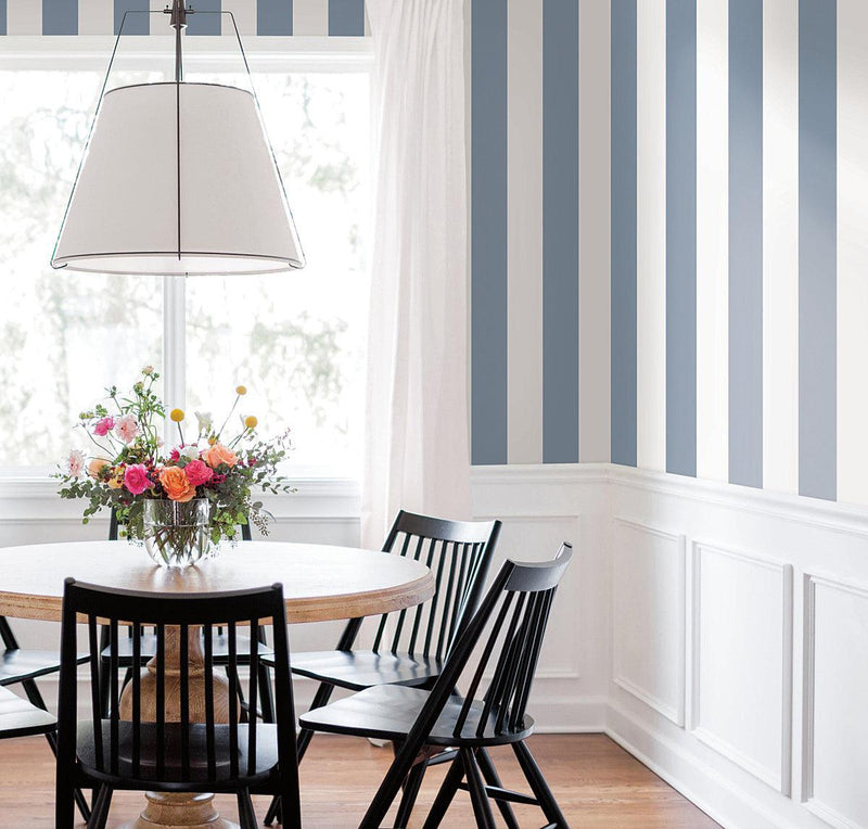 Wallpaper Awning Stripe Wallpaper // Blue 