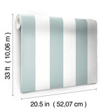 Wallpaper Awning Stripe Wallpaper // Light Grey 
