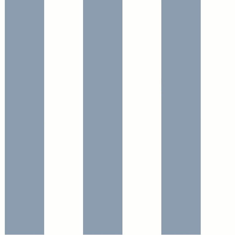 Wallpaper Awning Stripe Wallpaper Sample // Blue 8 x 10 