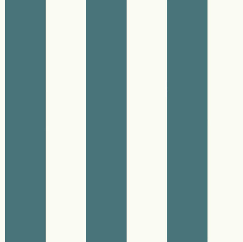 Wallpaper Awning Stripe Wallpaper Sample // Blue & White 8 x 10 