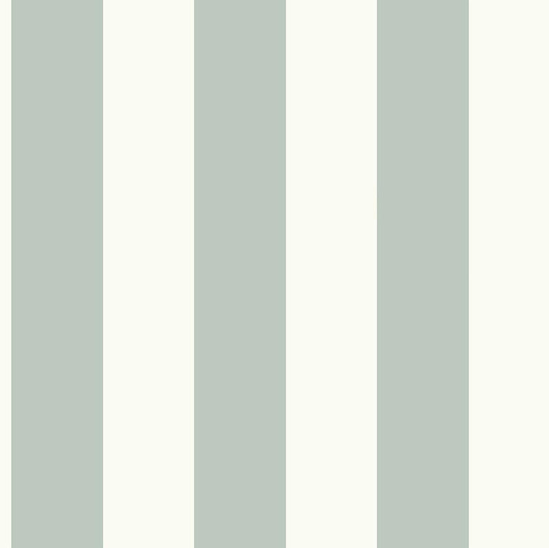 Wallpaper Awning Stripe Wallpaper Sample // Green & White 8 x 10 