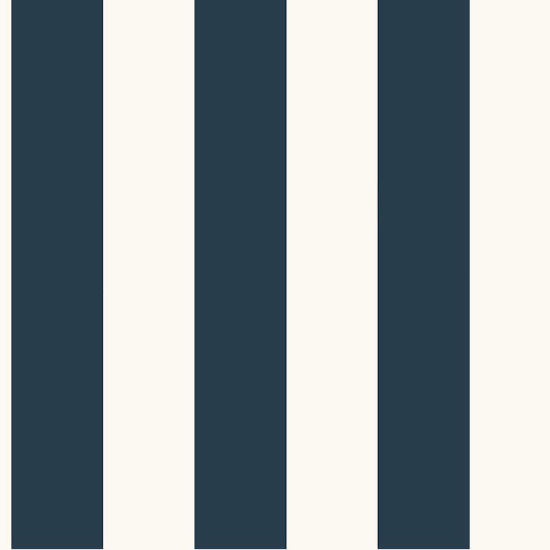 Wallpaper Awning Stripe Wallpaper Sample // Navy 8 x 10 