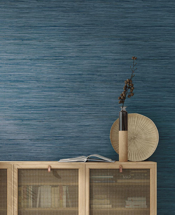 Wallpaper Bahia Grass Peel & Stick Wallpaper // Navy 