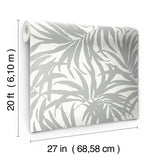 Wallpaper Bali Leaves Peel & Stick Wallpaper // Metallic 