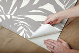 Wallpaper Bali Leaves Peel & Stick Wallpaper // Metallic 