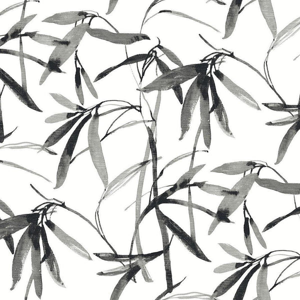 Wallpaper Bamboo Ink Wallpaper // Black & White 