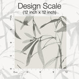 Wallpaper Bamboo Ink Wallpaper // Cream & Grey 