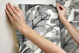 Wallpaper Banana Leaf Peel & Stick Wallpaper // White & Black 