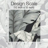 Wallpaper Banana Leaf Wallpaper // Black & White 