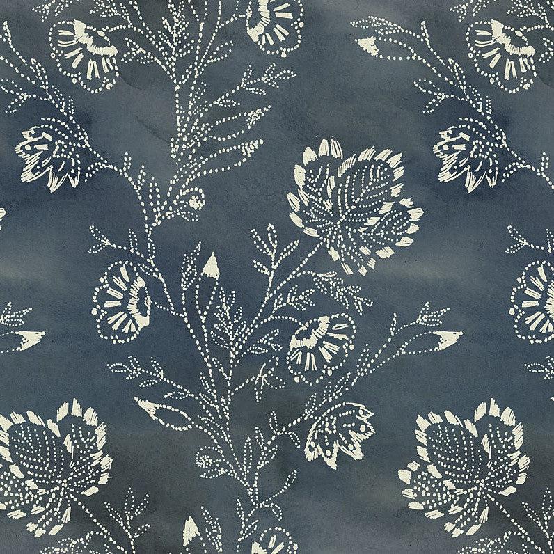 Wallpaper Barbier Wallpaper Sample // Blue 8 x 10 
