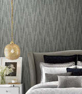 Wallpaper Bargello Wallpaper // Dark Grey 