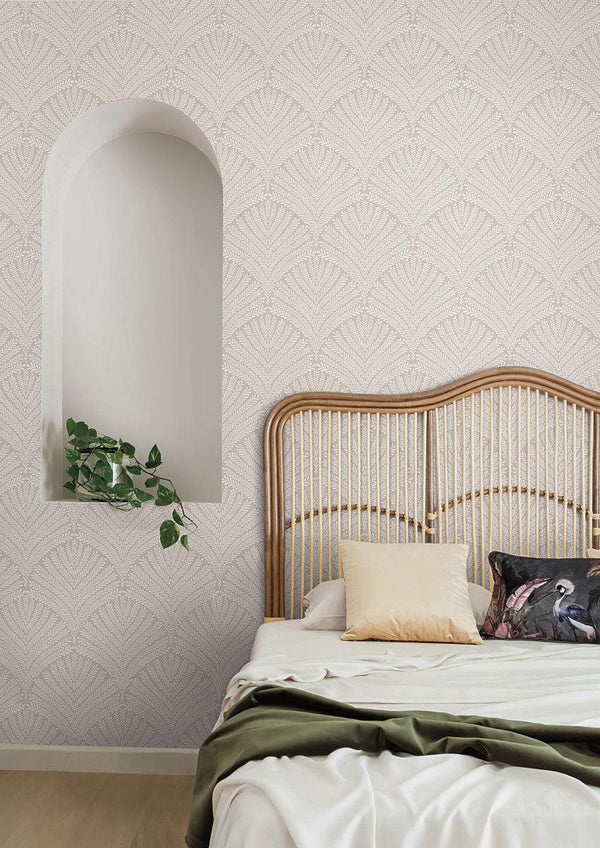 Wallpaper Beachcomber Wallpaper // Light Pink & Cream 