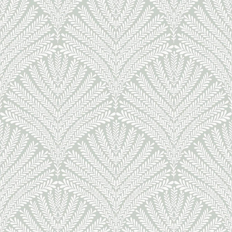 Wallpaper Beachcomber Wallpaper Sample // Green & White 8 x 10 