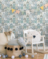 Wallpaper Bears Peel & Stick Wallpaper // Blue 