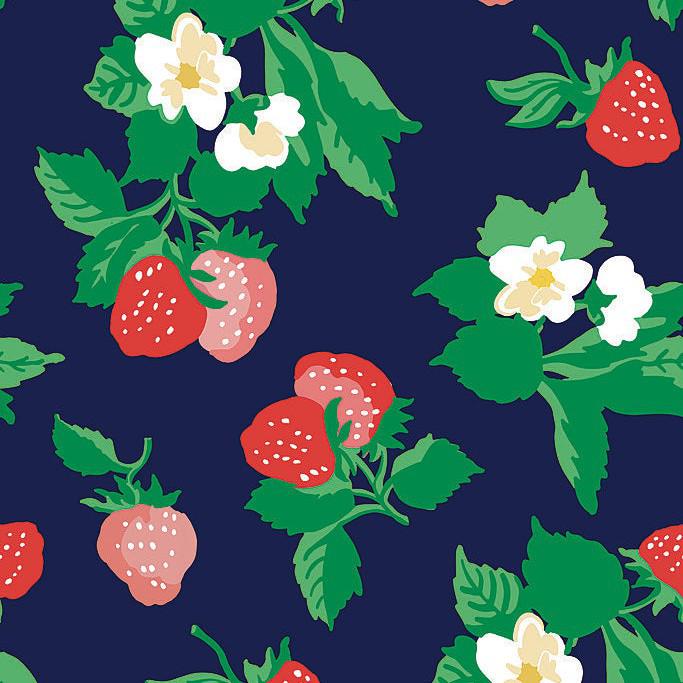 Wallpaper Berry Nice Peel & Stick Wallpaper Sample // Navy Blue 8 x 10 