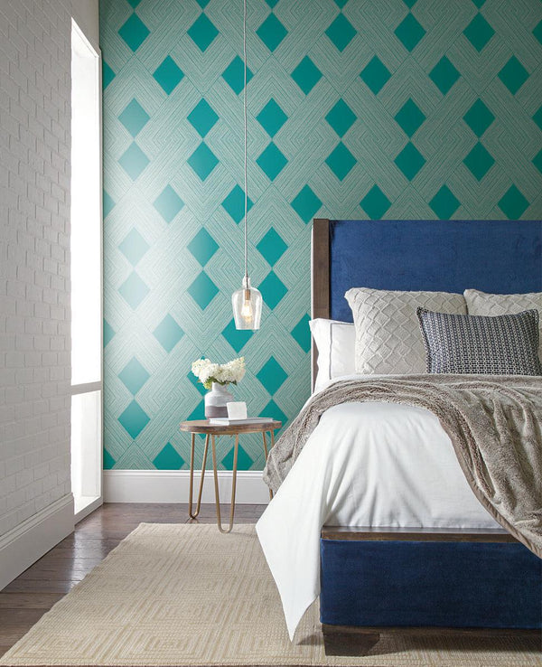 Wallpaper Beveled Edge Wallpaper // Blue 