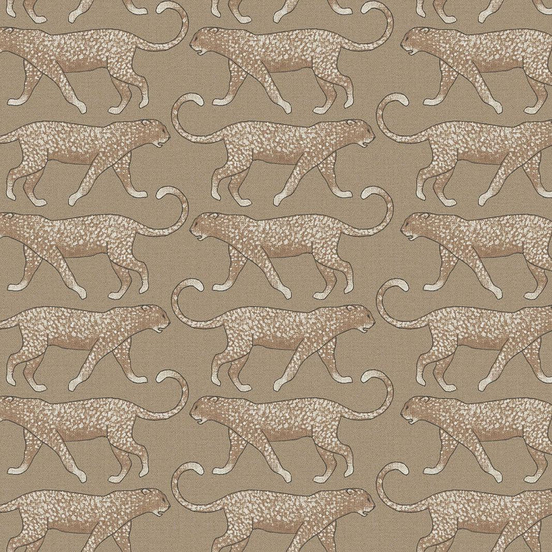 Wallpaper Big Cat Walk Peel & Stick Wallpaper Sample // Brown 8 x 10 