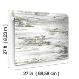 Wallpaper Birch Bark Texture Wallpaper // Black & Gold 