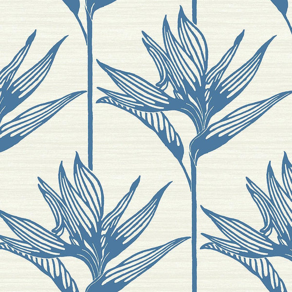 Wallpaper Bird of Paradise Wallpaper Sample // Blue 8 x 10 