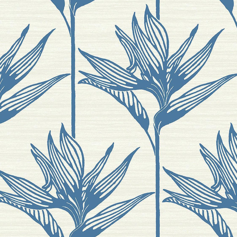 Wallpaper Bird of Paradise Wallpaper Sample // Blue 8 x 10 