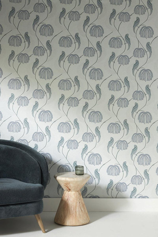 Wallpaper Blaise Wallpaper // Blue & Grey 