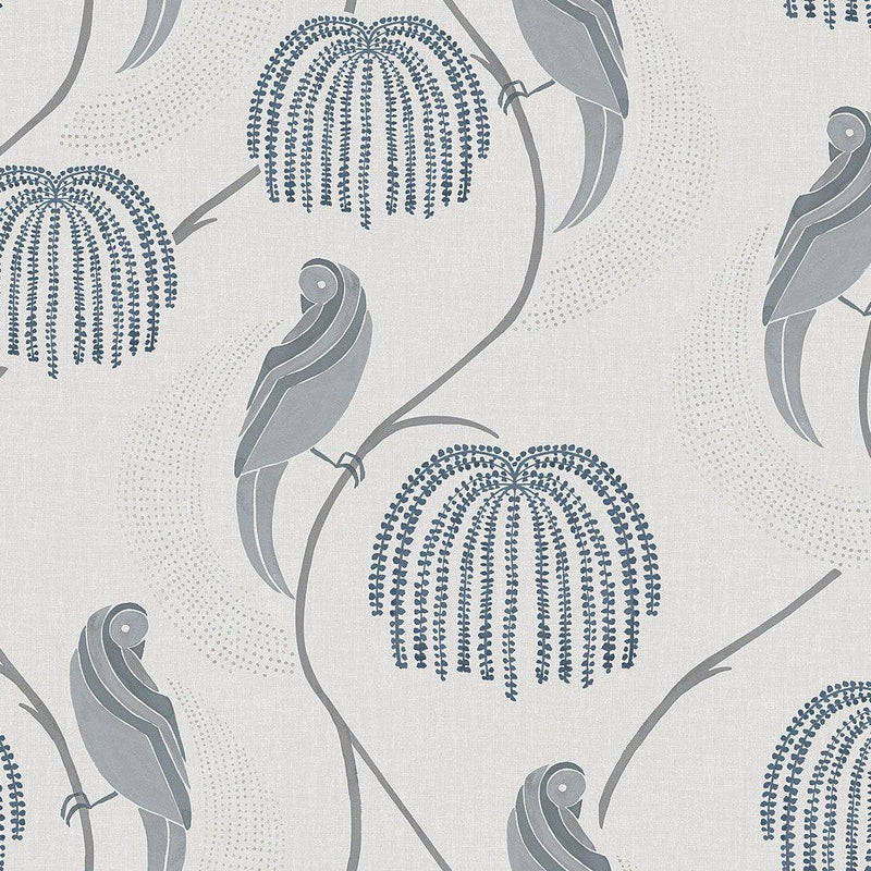 Wallpaper Blaise Wallpaper Sample // Blue & Grey 8 x 10 