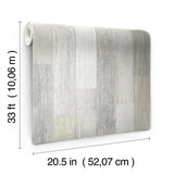 Wallpaper Bleached Pallet Board Wallpaper // White 