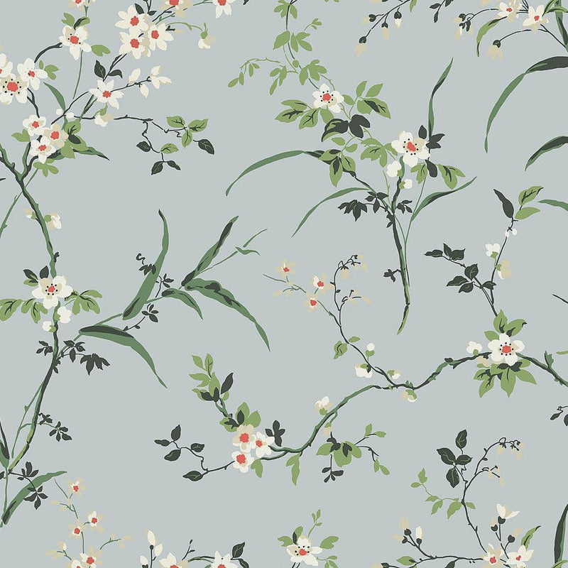 Wallpaper Blossom Branches Wallpaper Sample // Light Grey 8 x 10 