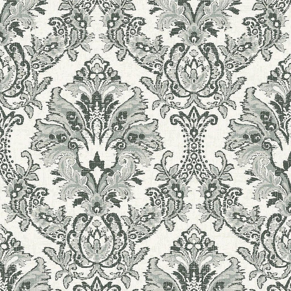 Wallpaper Bold Brocade Wallpaper // Black 