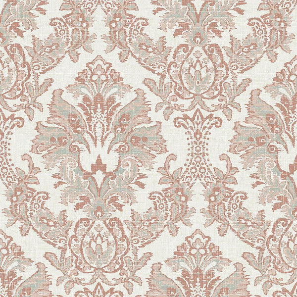 Wallpaper Bold Brocade Wallpaper // Tan & Grey 