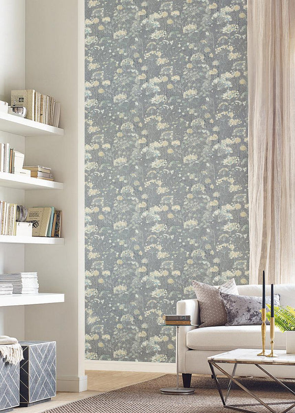 Wallpaper Botanical Fantasy Wallpaper // Grey 