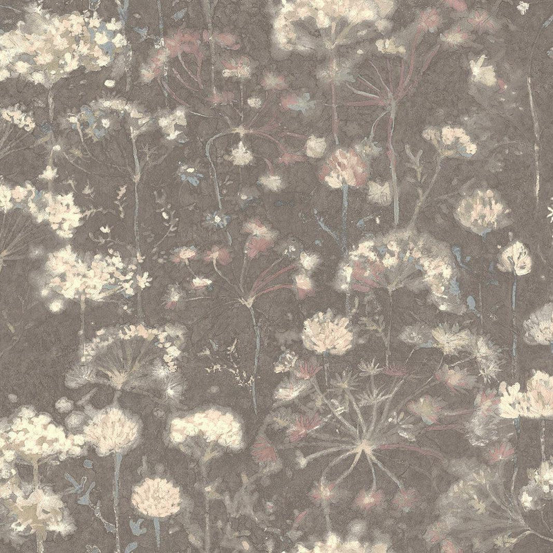 Wallpaper Botanical Fantasy Wallpaper Sample // Dark Grey 8 x 10 
