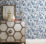 Wallpaper Botany Vines Peel & Stick Wallpaper // Blue 