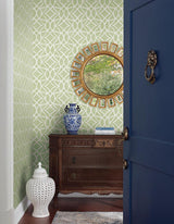 Wallpaper Boxwood Garden Wallpaper // Light Green 