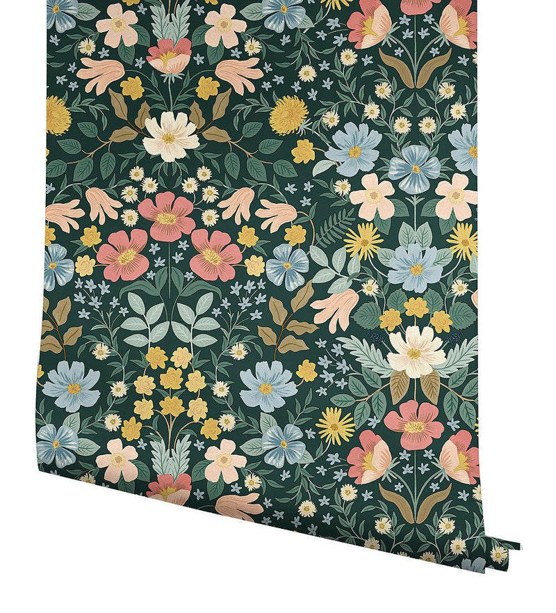 Wallpaper Bramble Garden Peel & Stick Wallpaper // Emerald 