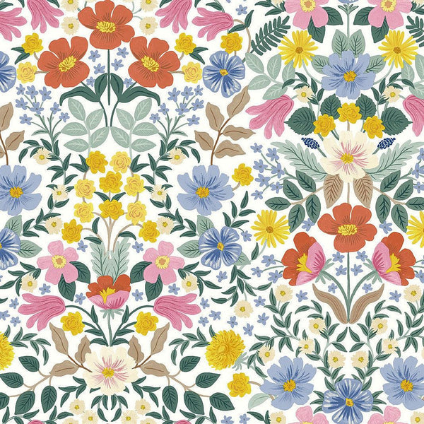 Wallpaper Bramble Garden Peel & Stick Wallpaper Sample // White 8 x 10 