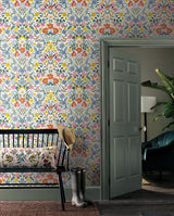 Wallpaper Bramble Garden Peel & Stick Wallpaper // White 