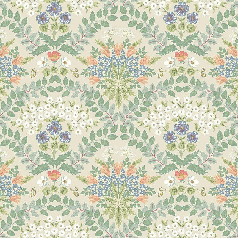 Wallpaper Bramble Wallpaper // Beige & Green 