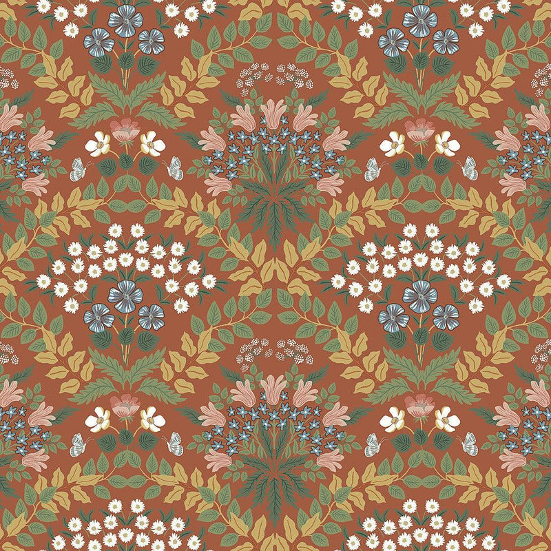 Wallpaper Bramble Wallpaper Sample // Red & Green 8 x 10 