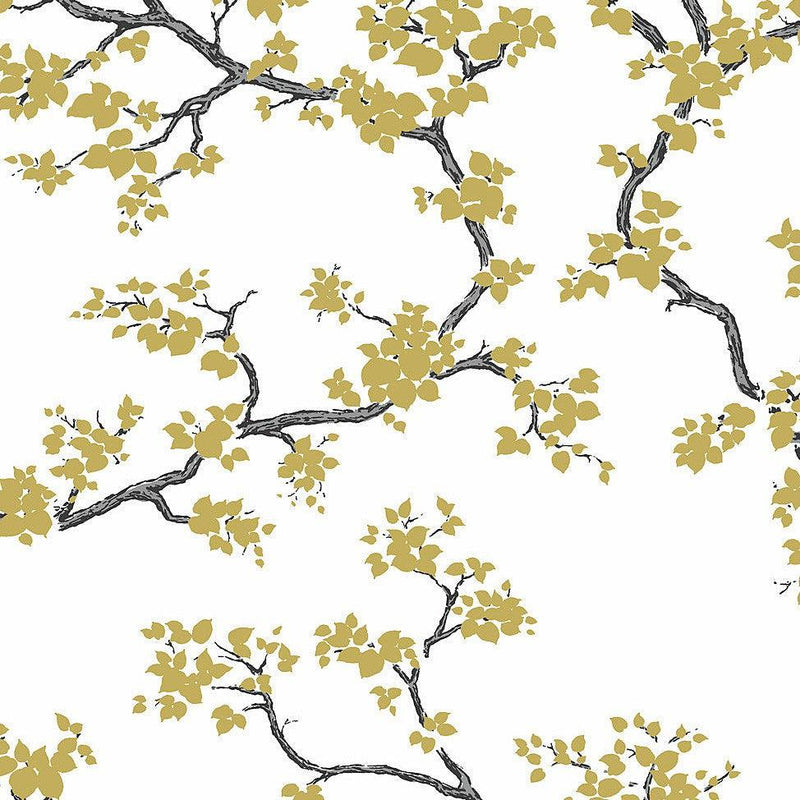 Wallpaper Branches Wallpaper Sample // Gold 8 x 10 