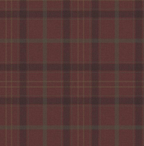 Wallpaper British Heritage Sauvage Plaid Wallpaper // Red 