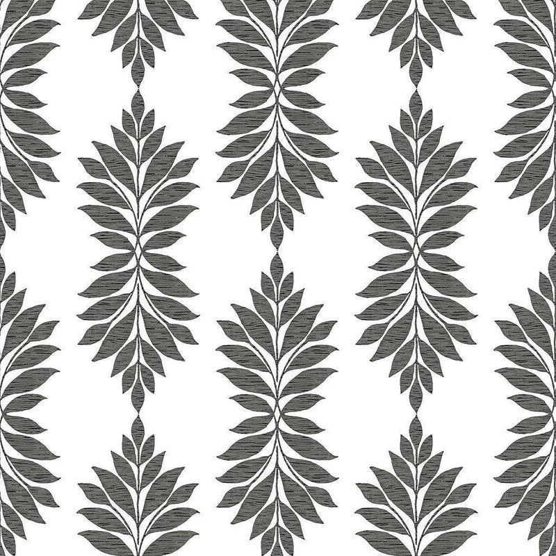 Wallpaper Broadsands Botanica Peel & Stick Wallpaper Sample // Black 8 x 10 