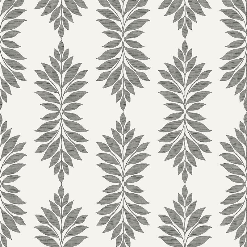 Wallpaper Broadsands Botanica Wallpaper Sample // Grey & Off White 8 x 10 