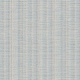 Wallpaper Broken Boucle Stripe Wallpaper // Putty & Blue 