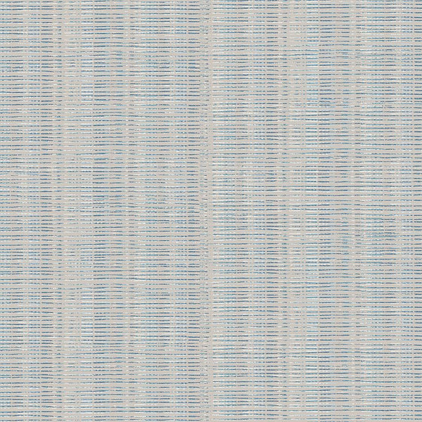 Wallpaper Broken Boucle Stripe Wallpaper // Putty & Blue 