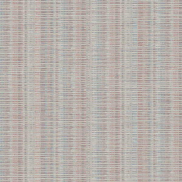 Wallpaper Broken Boucle Stripe Wallpaper // Red & Blue 