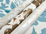 Wallpaper Brushstroke Floral Wallpaper // Aqua 