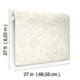 Wallpaper Brushstroke Floral Wallpaper // Pearl 